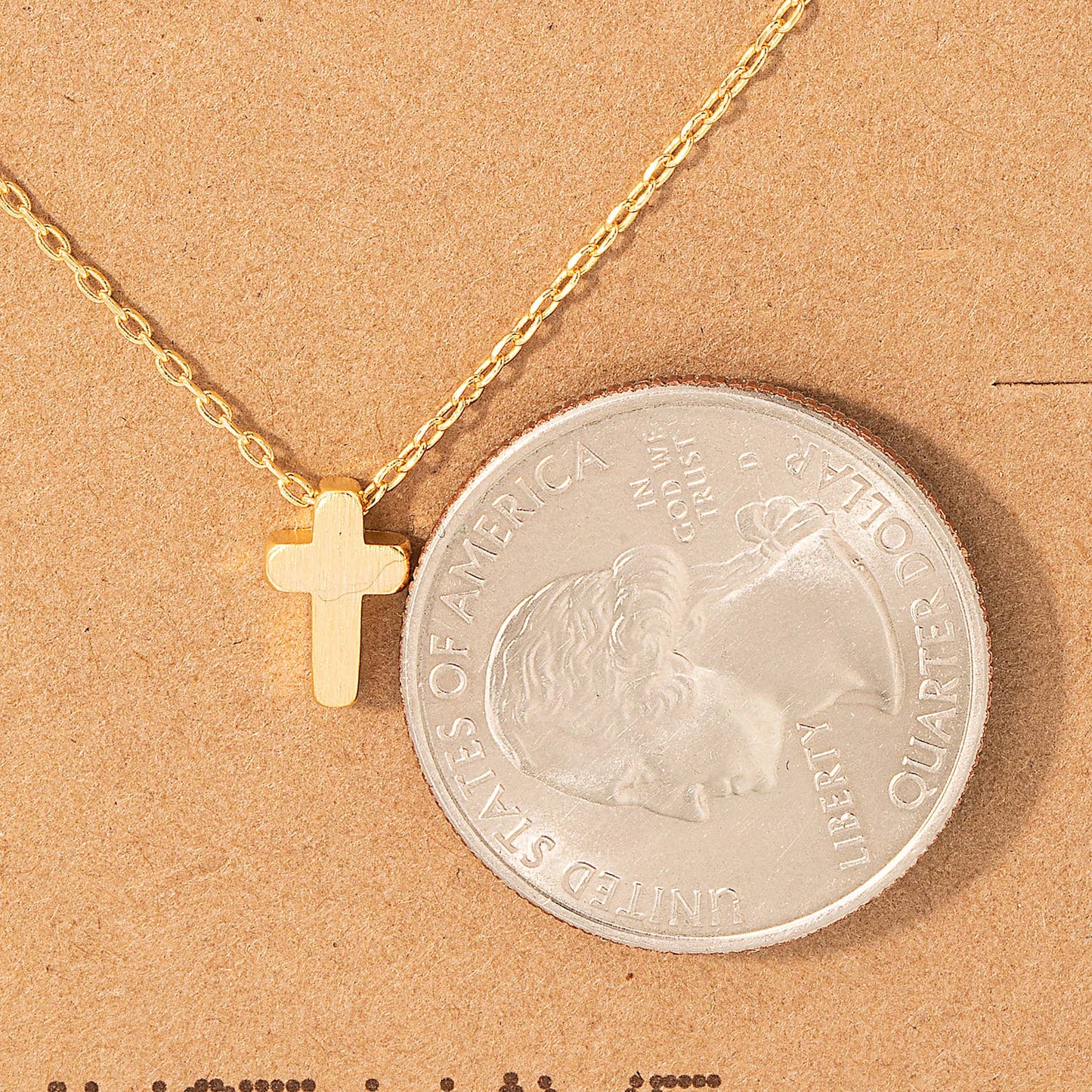 Dainty Mini Cross Pendant Necklace: R