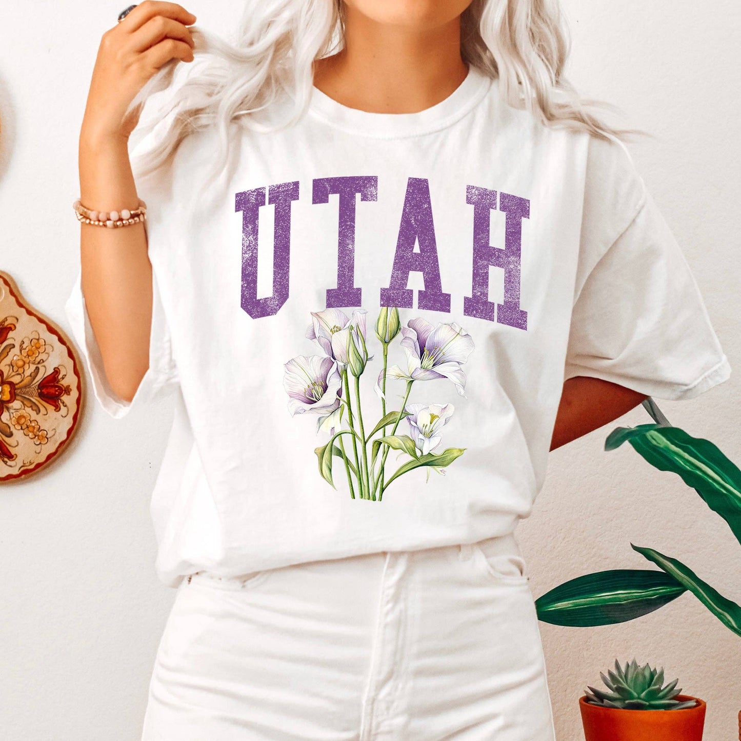 Utah State Flower T-shirt: Chalky Mint / Medium