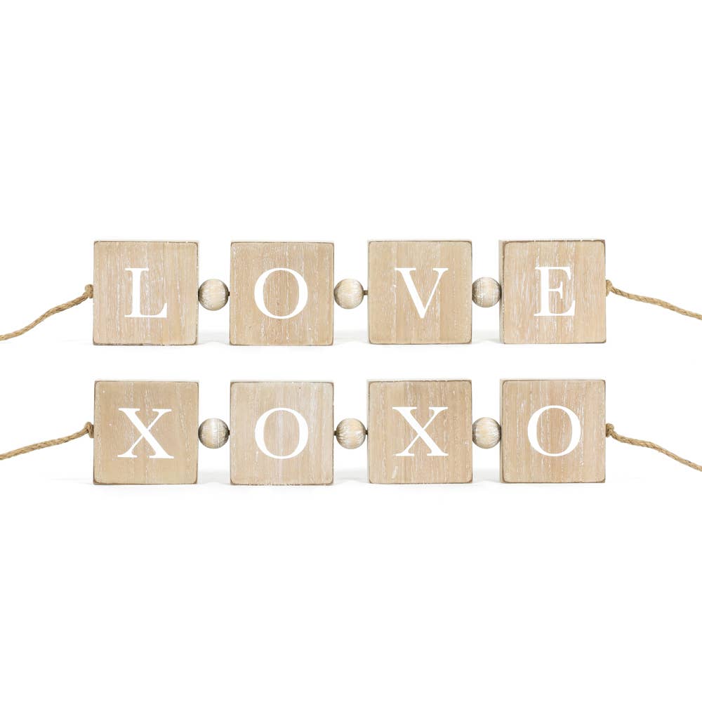 11836 - 16x3 rvs wood blocks (LOVE/XO) Valentine Everyday
