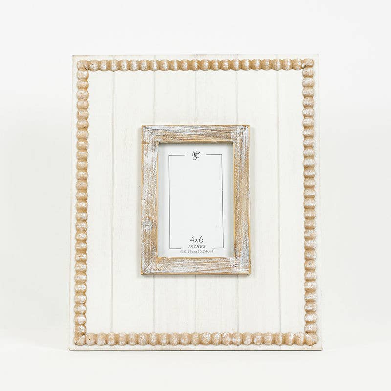 11590 - 12x14x1.5 wd beaded photo frame,  (4x6)