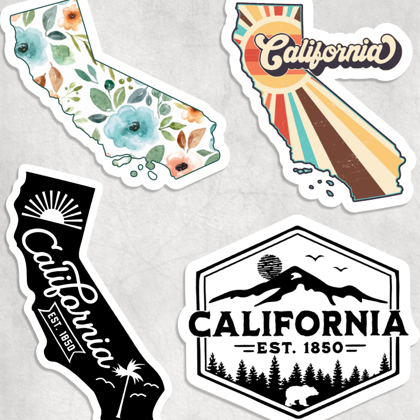 California Stickers: Design 2 - Retro