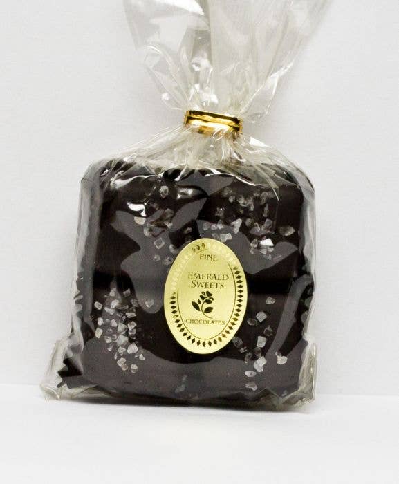 Dark Chocolate Sea Salt Caramels   (1.5 oz)